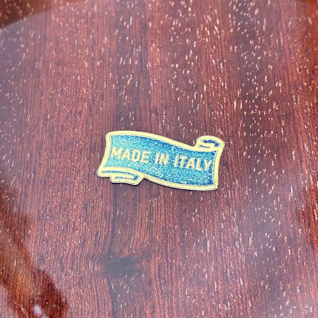 イタリア製 象嵌細工 サイドテーブル ヴィンテージ 艶あり 花柄