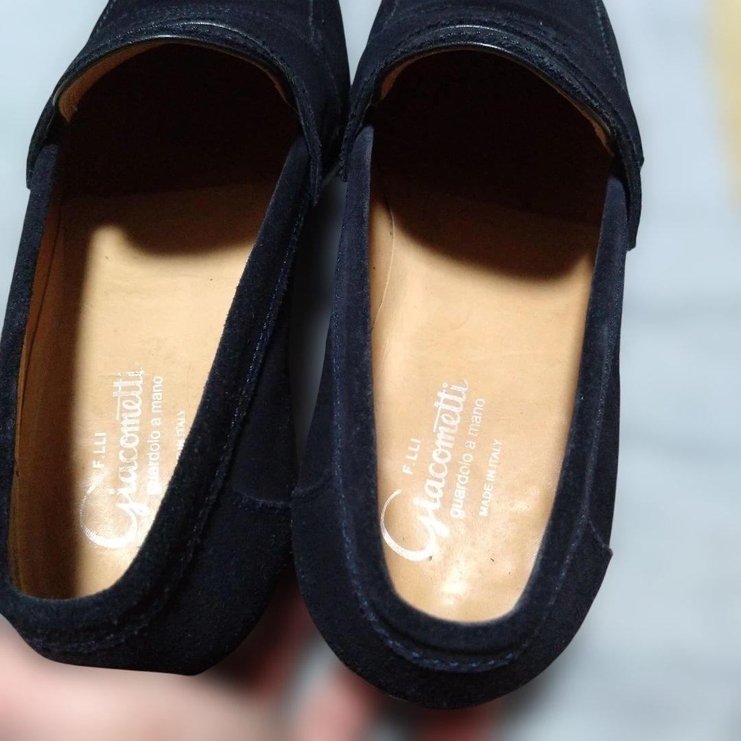 F.lli.Giacomettiフラテッリジャコメッティ ローファー ネイビー