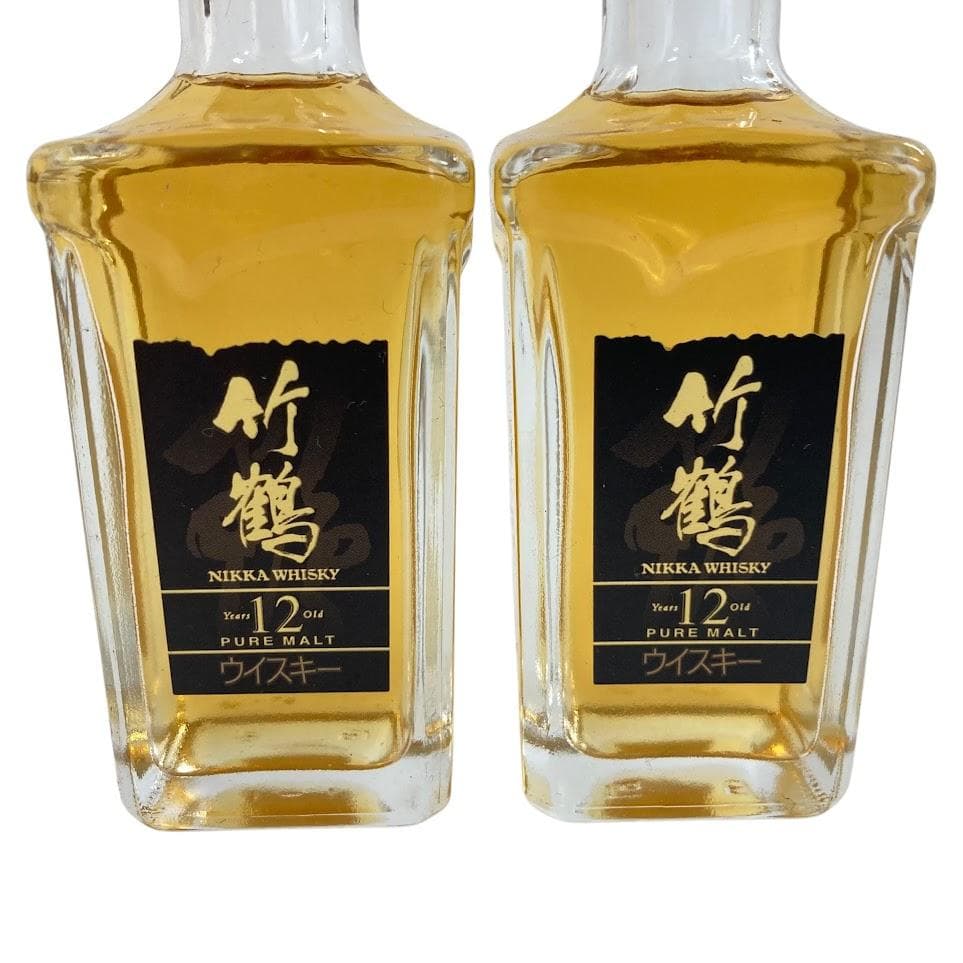 未開栓 竹鶴 12年ウイスキー 40% 50ml 2本セット ギフトボックス入り