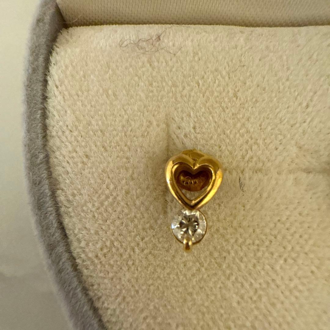 ハ*ん様 K18 ダイヤモンドピアス　ハート型