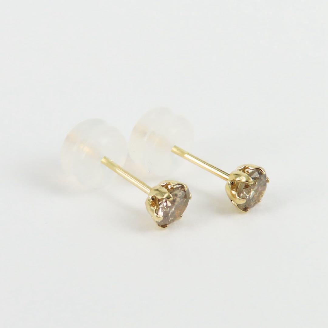 ま*き様 【本物保証】K18YG 天然ダイヤモンド ピアス｜計0.36ct 各0