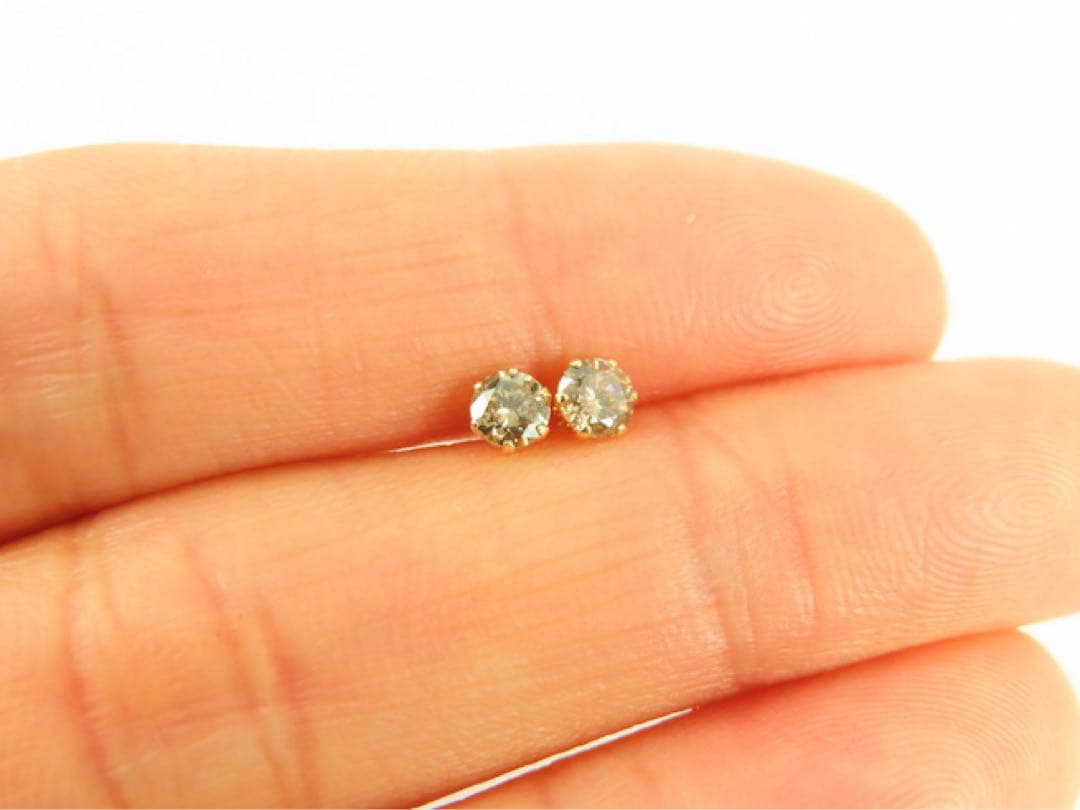ま*き様 【本物保証】K18YG 天然ダイヤモンド ピアス｜計0.36ct 各0