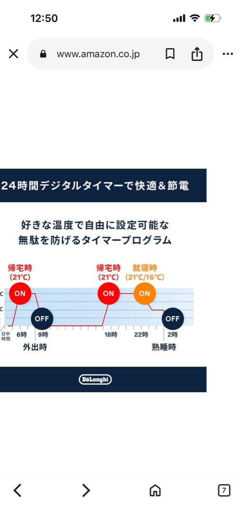 DeLonghi Mini Dynamic Heater ブラック