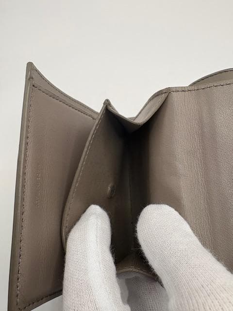 現行品 セリーヌ Celine トリオンフ　コンパクトウォレット グレー 財布