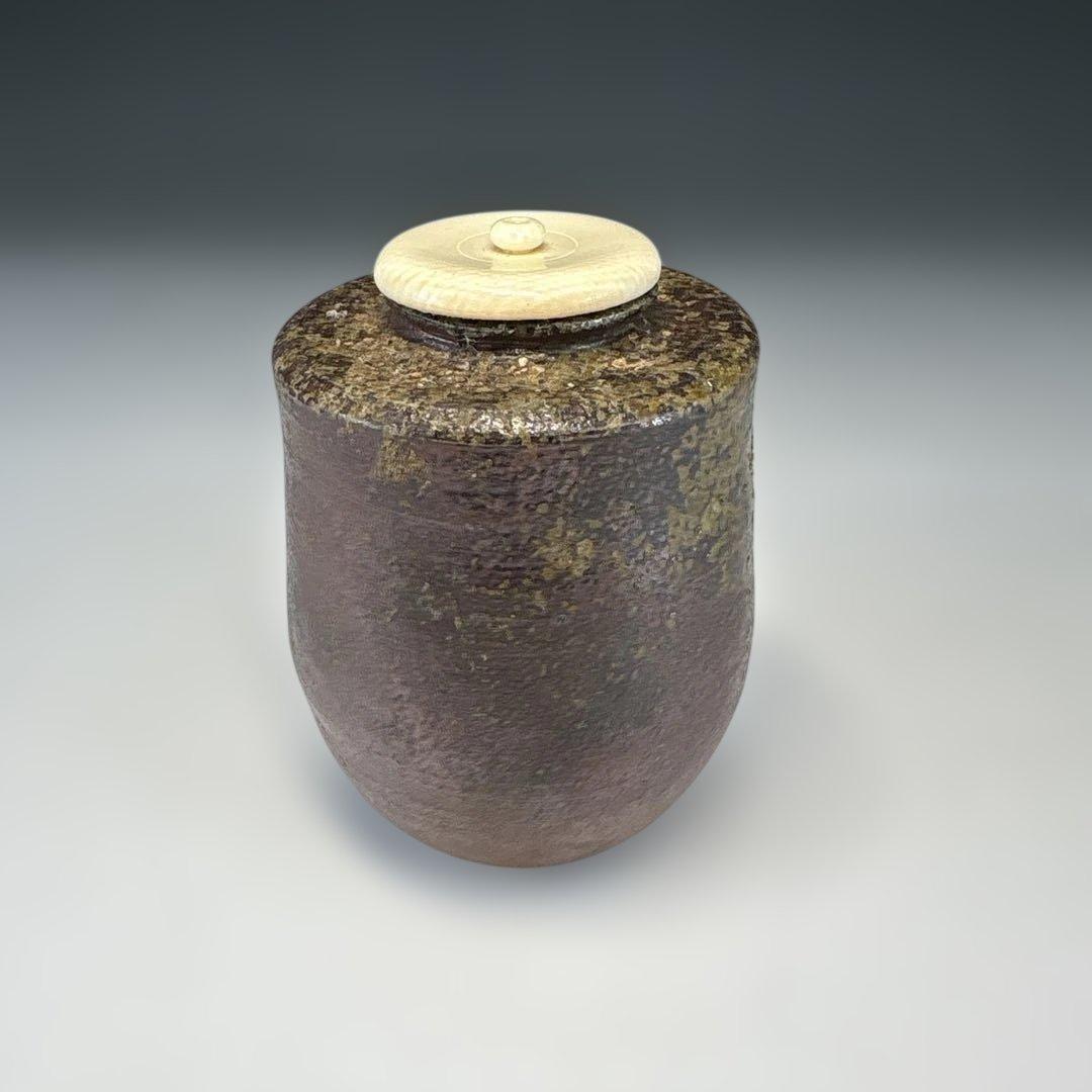 【茶道具】森本丹山造　丹波焼　肩衝茶入（共箱）★送料込★