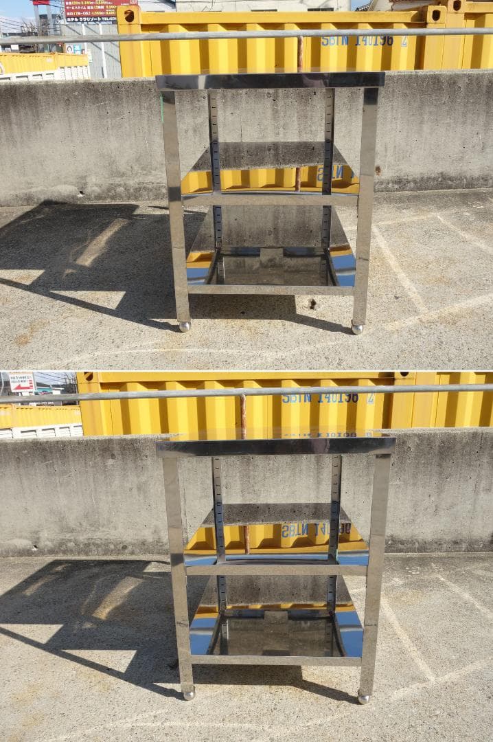 M▽業務用 厨房 作業台 棚 ラック シェルフ ステンレス (Fe1876)