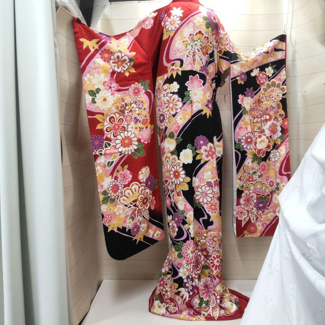 美品　ジョイフル恵利　振袖　長襦袢　帯　セット　着物　KJ05
