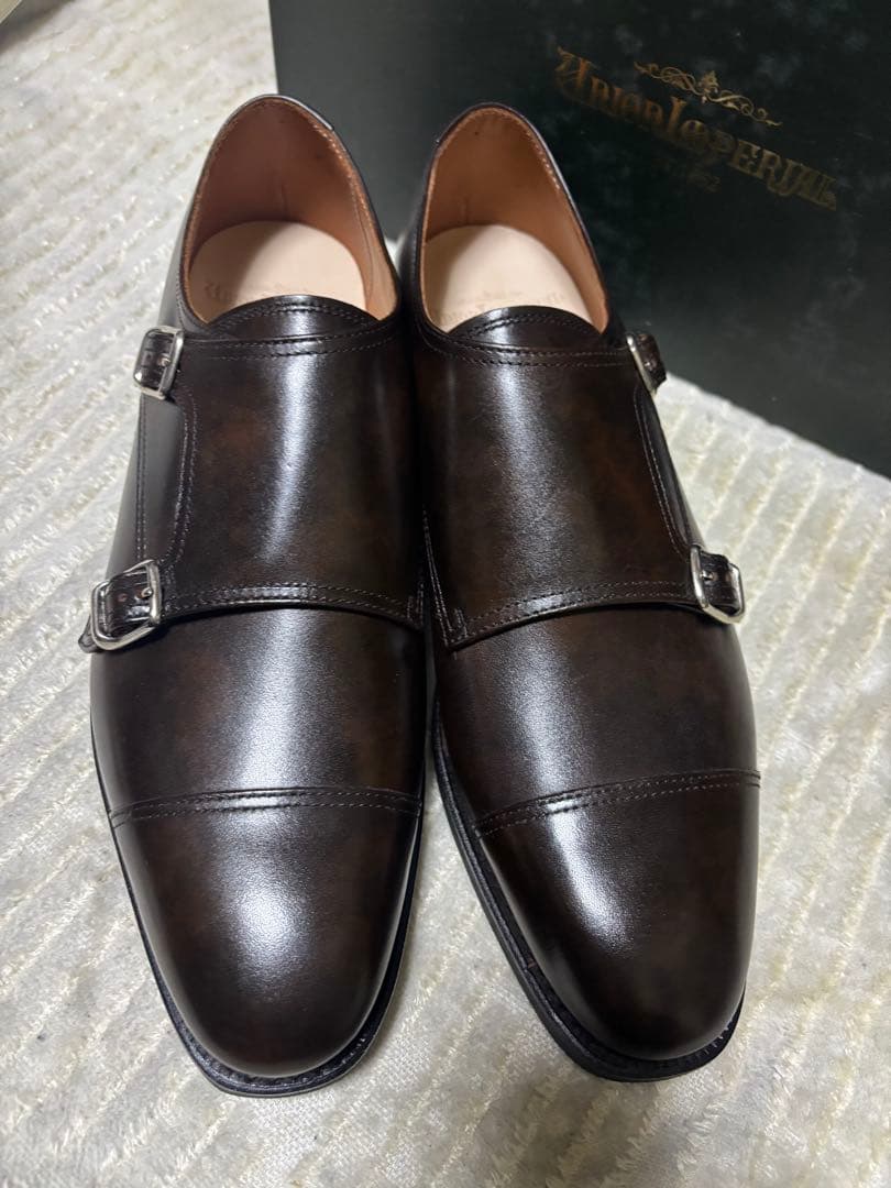 新品　ユニオンインペリアル　U2007 ダブルモンク　ビジネスシューズ　7EEE