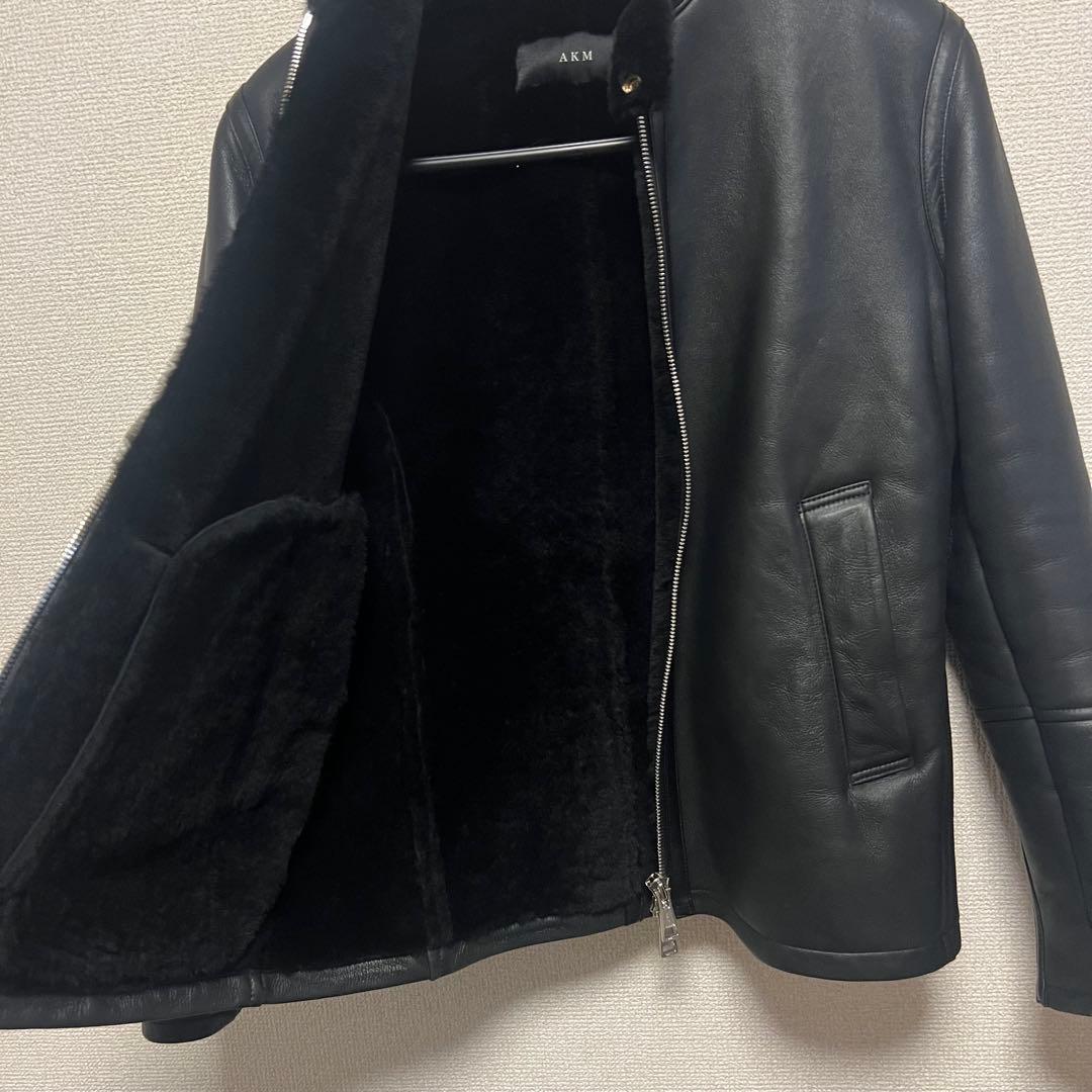 美品【AKM】スパニッシュストレートムートン　シングルライダース　サイズS