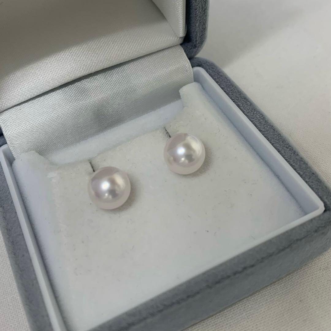 大人気　テリ最強　天女クラス　8.5-9mm プラチナピアス　冠婚葬祭　入学入園