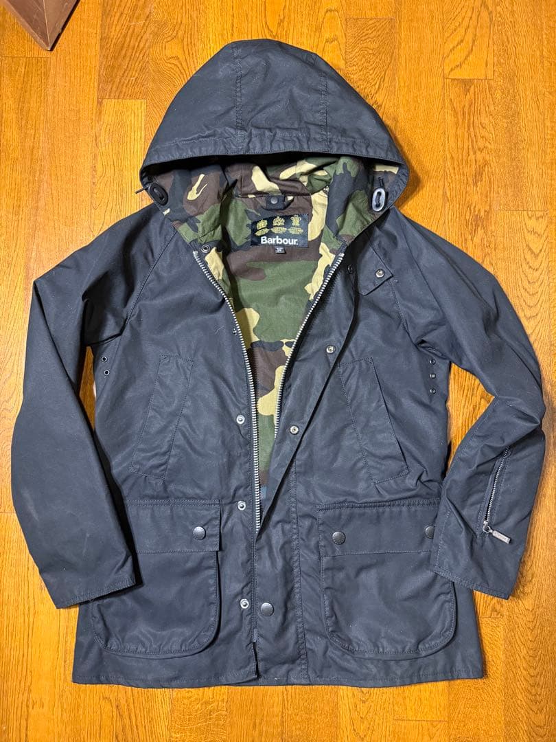 バブアー×ソフ オイルドフードジャケット　34