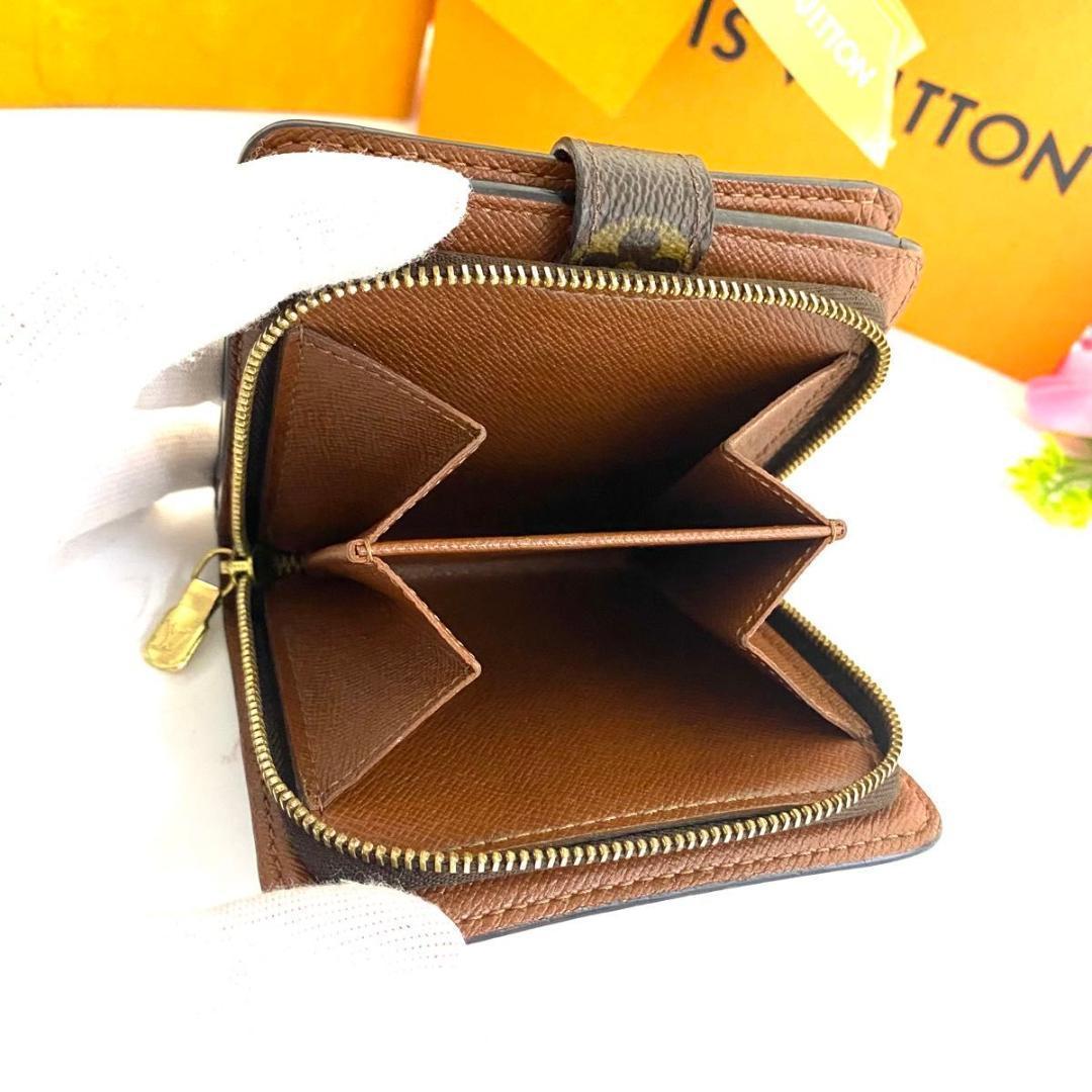 ルイ ヴィトン◎モノグラム コンパクトジップ 二つ折り財布 ラウンドファスナー