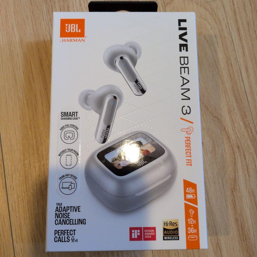 JBL LIVE BEAM3 Bluetooth イヤホン シルバーカラー
