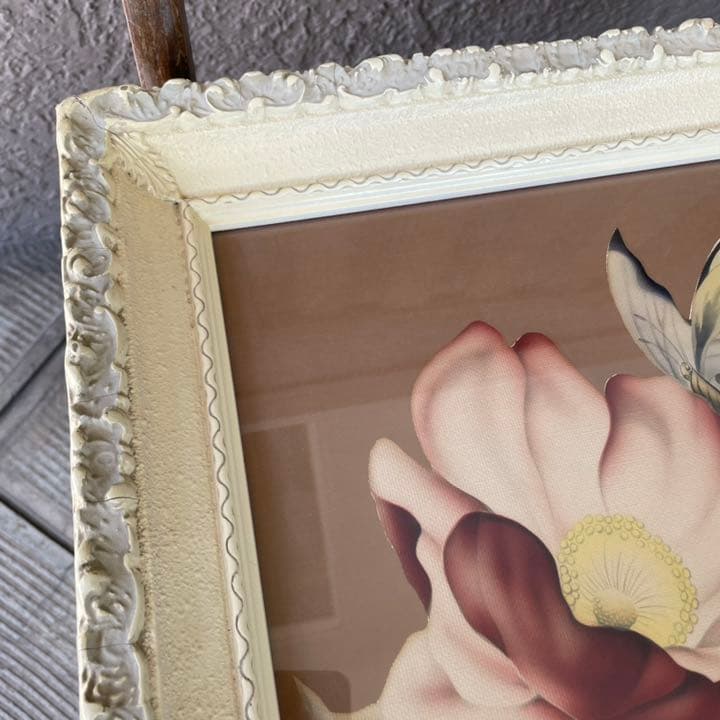 50's 希少 ターナー社アメリカアンティーク蝶＆花の壁掛け インテリアUSA