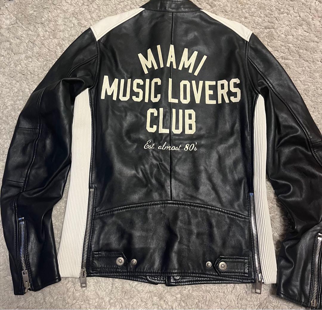 DIESEL ディーゼル レザージャケット 羊革　MLXCロゴ Mサイズ