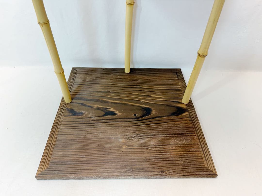 ほぼ未使用 茶道具 川瀬表完造 玄々斎好写 五行棚 焼杉 組み立式 共箱