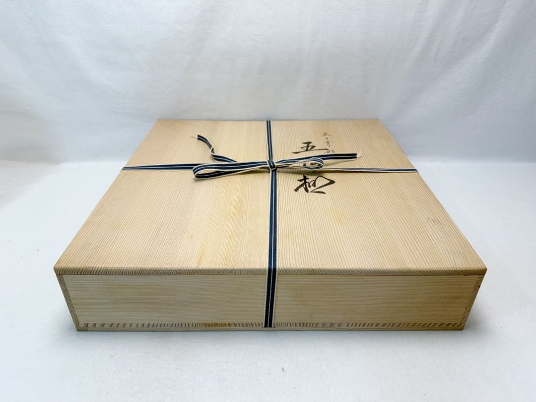 ほぼ未使用 茶道具 川瀬表完造 玄々斎好写 五行棚 焼杉 組み立式 共箱