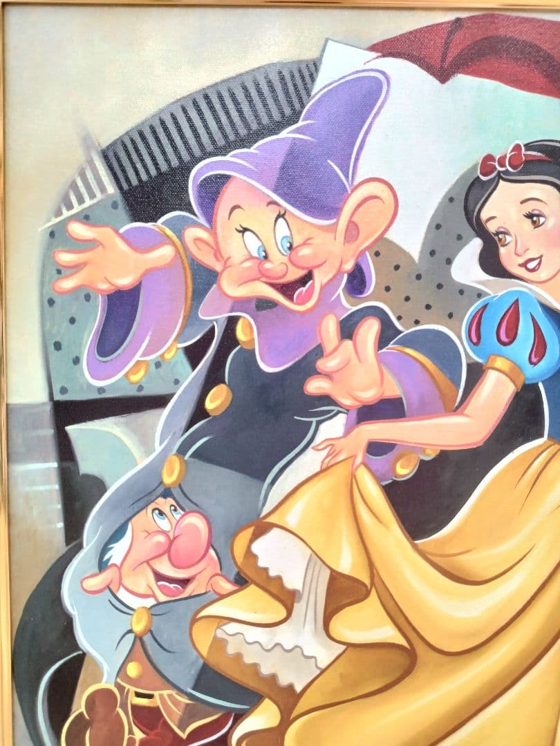 ■美品■　ディズニー絵画　白雪姫　Three for the Dance
