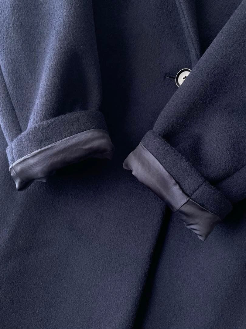 極美品✨エストネーション　毛100% コクーン　チェスターコート　ネイビー 36