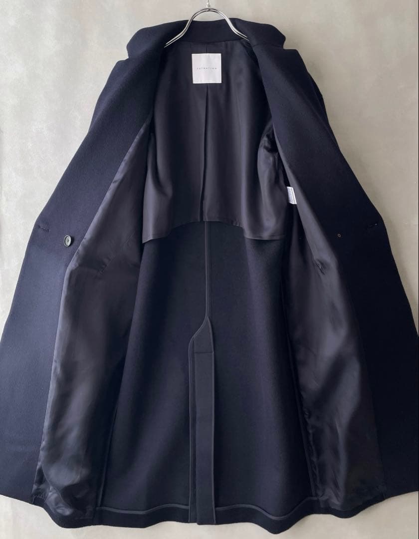 極美品✨エストネーション　毛100% コクーン　チェスターコート　ネイビー 36