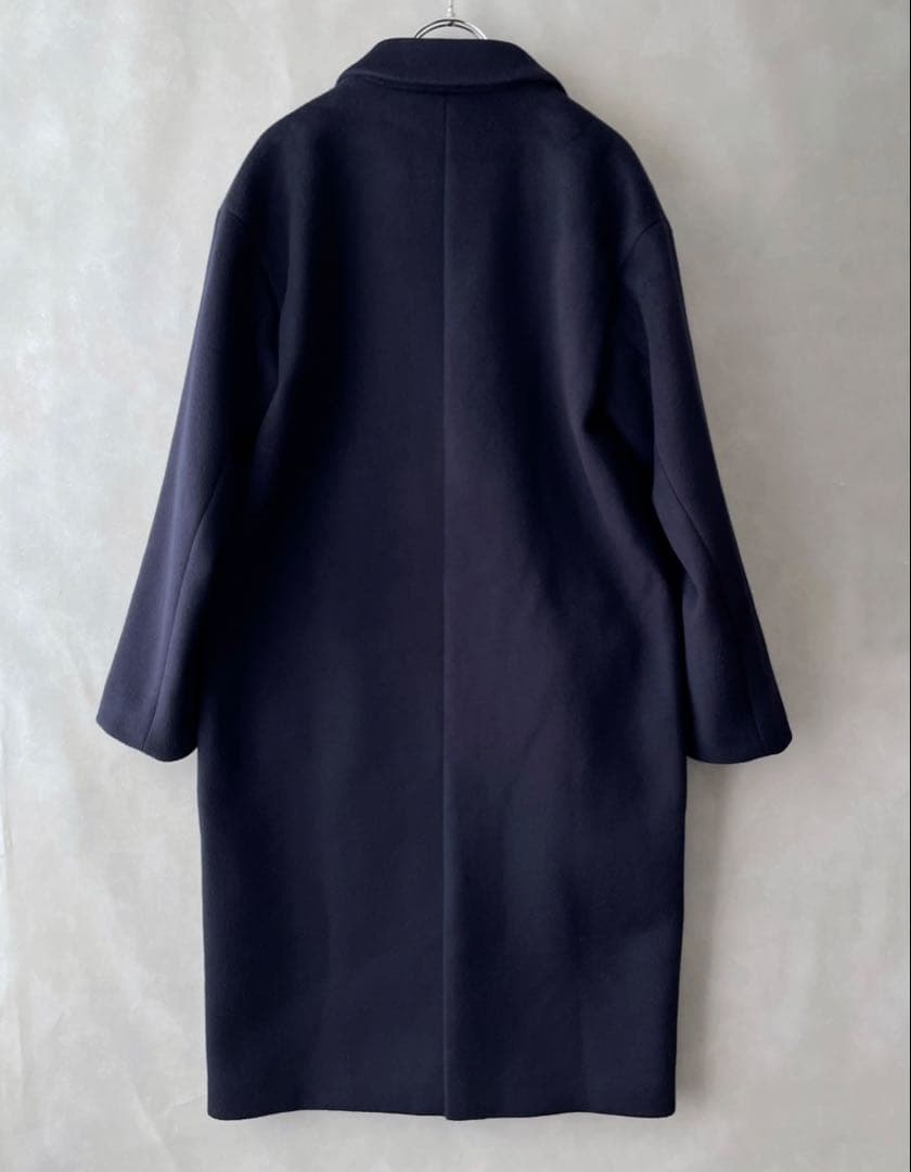 極美品✨エストネーション　毛100% コクーン　チェスターコート　ネイビー 36