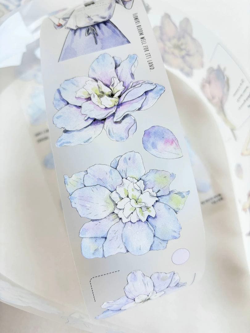 ⭐️SALE⭐️KAIXUN《大花飞燕草》海外マスキングテープ　マステ 【1795】