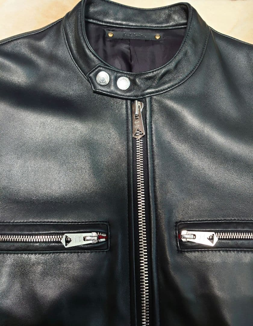 名作！傑作！　ポールスミス　レザーライダース　ブルゾン　サイズL