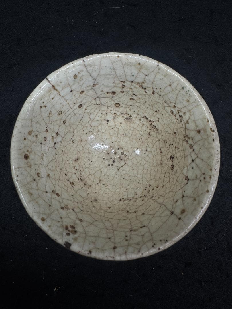 明治時代 犬山焼 竹林賢人雲錦手文様 骨董品 湯呑４客 時代物キズあり