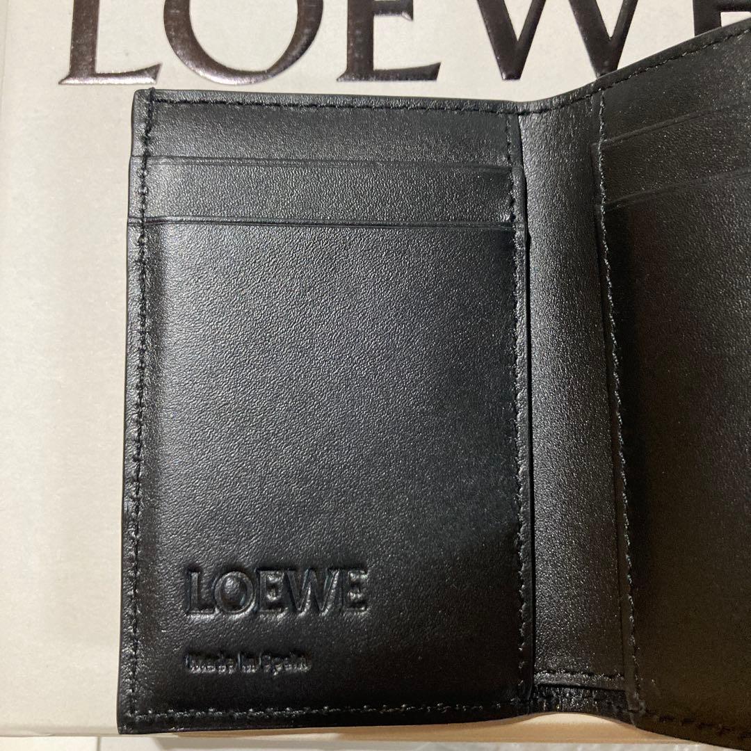 LOEWE アナグラム トライフォールドウォレット ブラック 三つ折り財布
