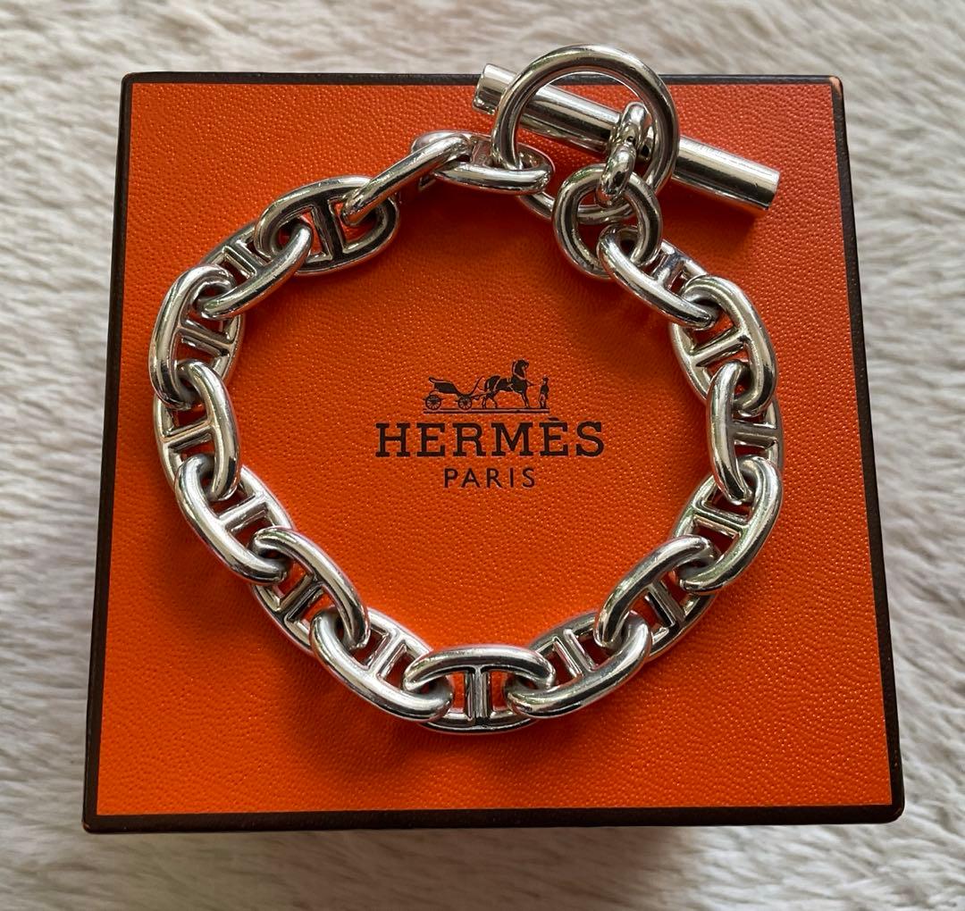 【美品】HERMES エルメス シェーヌダンクル MM 16ブレスレット