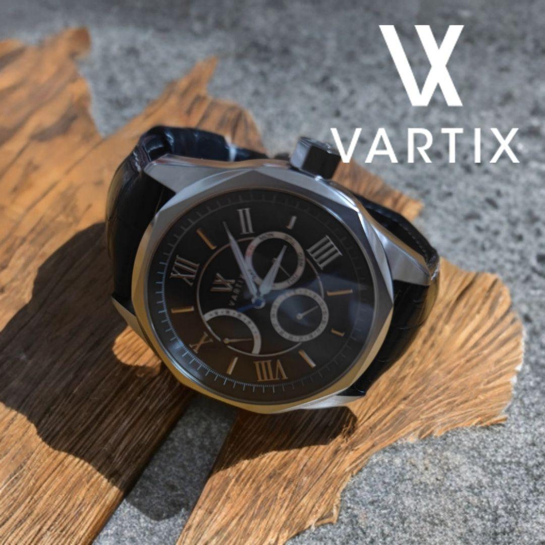 箱のみ美品 天然ダイヤ鑑定書付　VARTIX PR01-0278 革ベルト