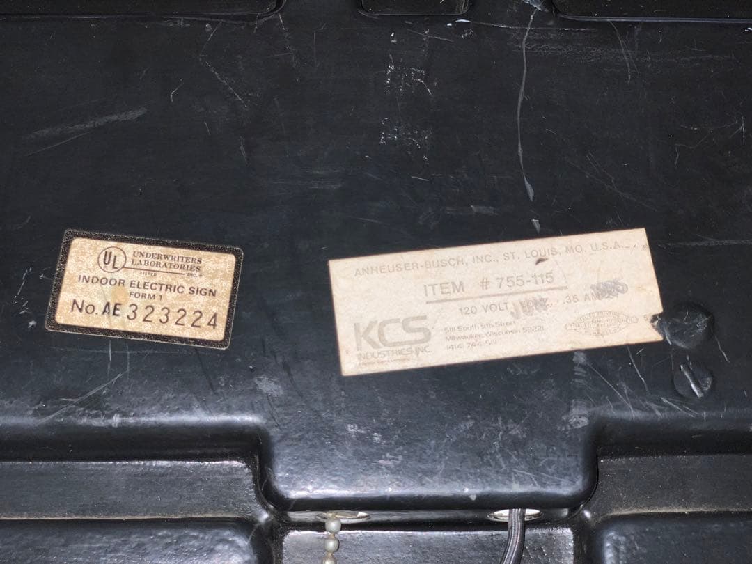 ☆85年製　ミケロブ　MICHELOB ライトアップサイン 動作品☆ビンテージ