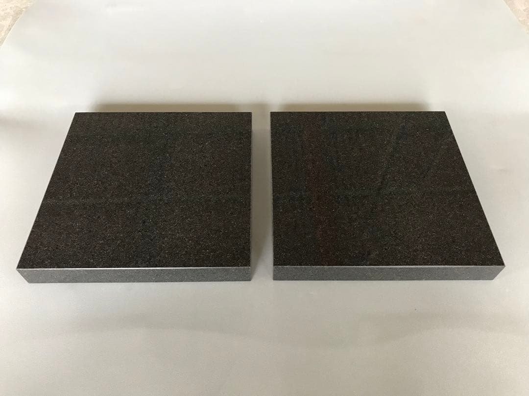 超最高級 天然黒御影石　オーディオボード●300×300×40●5面磨き【2枚】