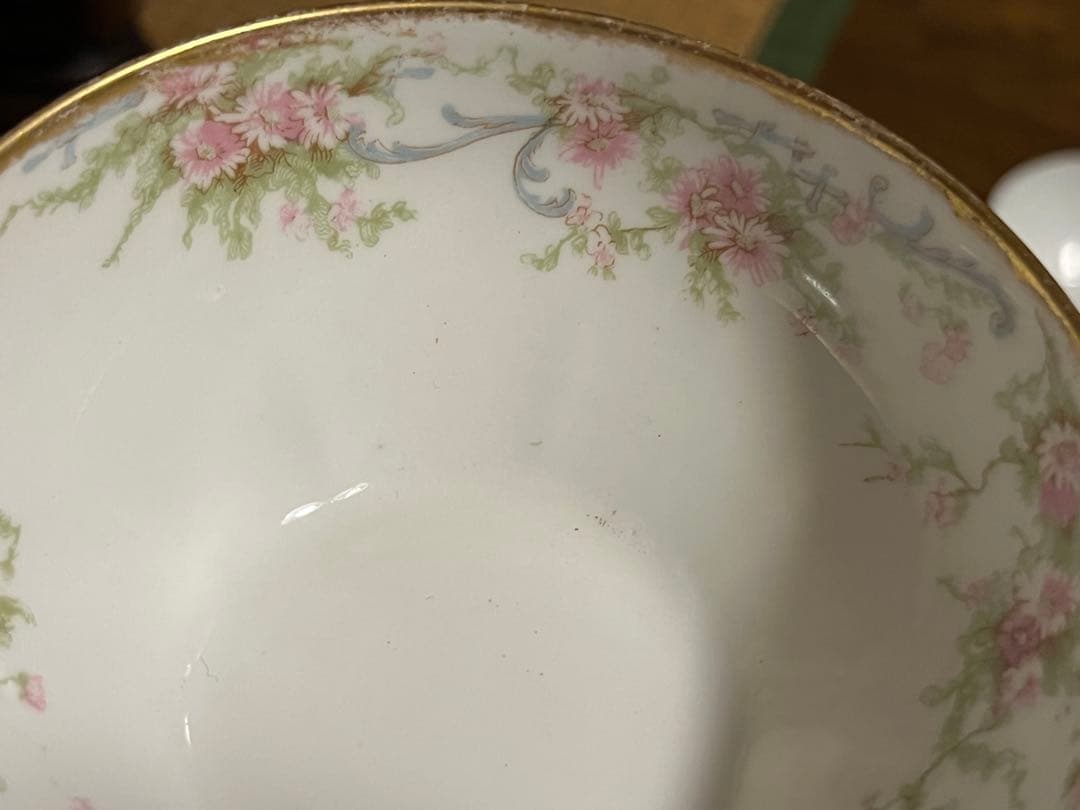 リモージュ　アビランド　ぼかし金彩 フラワー カップ＆ソーサー