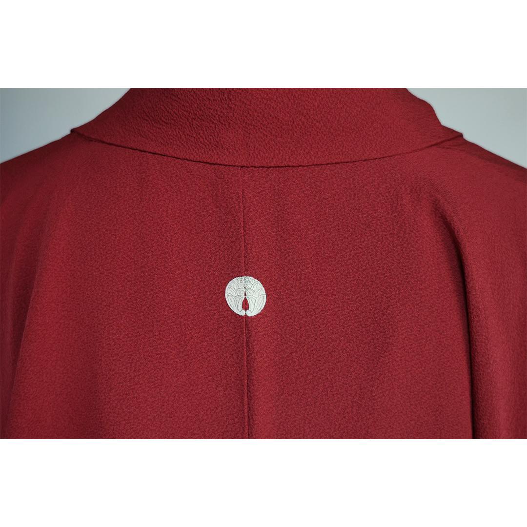 難あり■赤系無地振袖■単品 丈157cm 正絹 前撮り成人式MN37