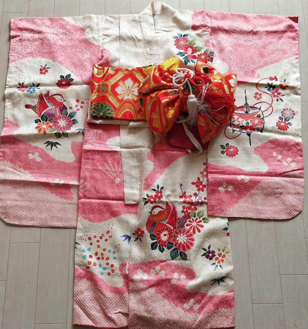 専用　　　訳あり、正絹絞り着物と作り帯