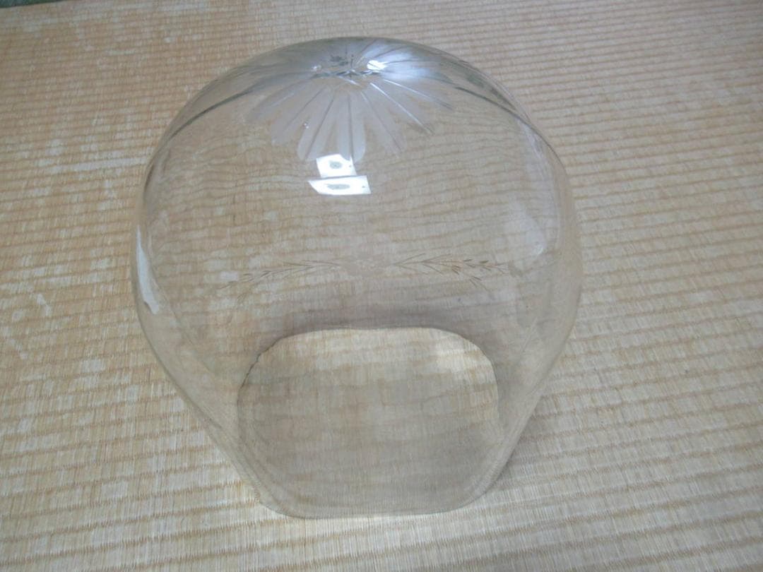 美品 希少 昭和初期◆草花（菊）デザイン切子 高級時計用ガラス製カバーケース