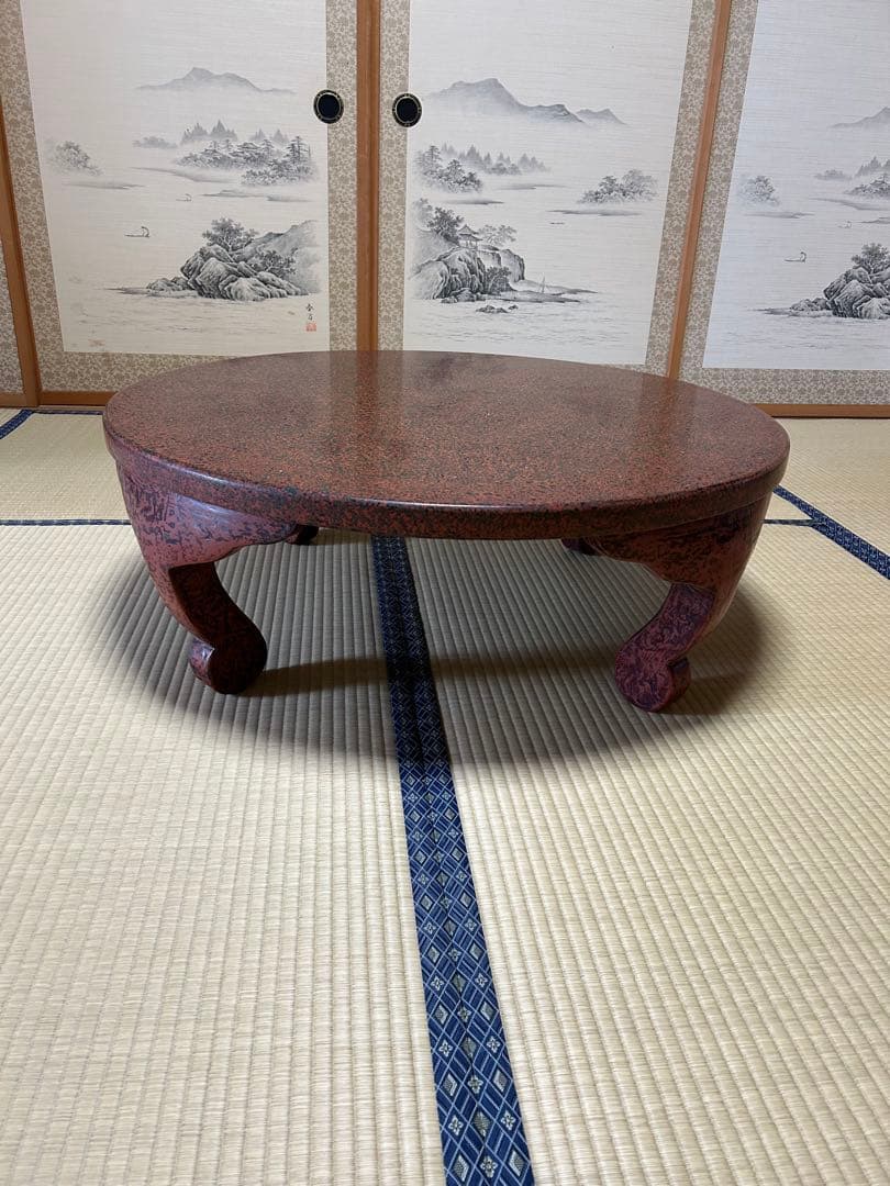 座卓　漆塗り　円卓