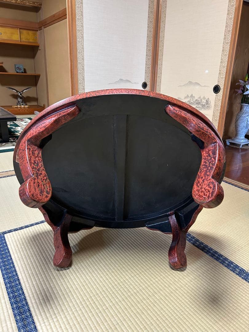 座卓　漆塗り　円卓