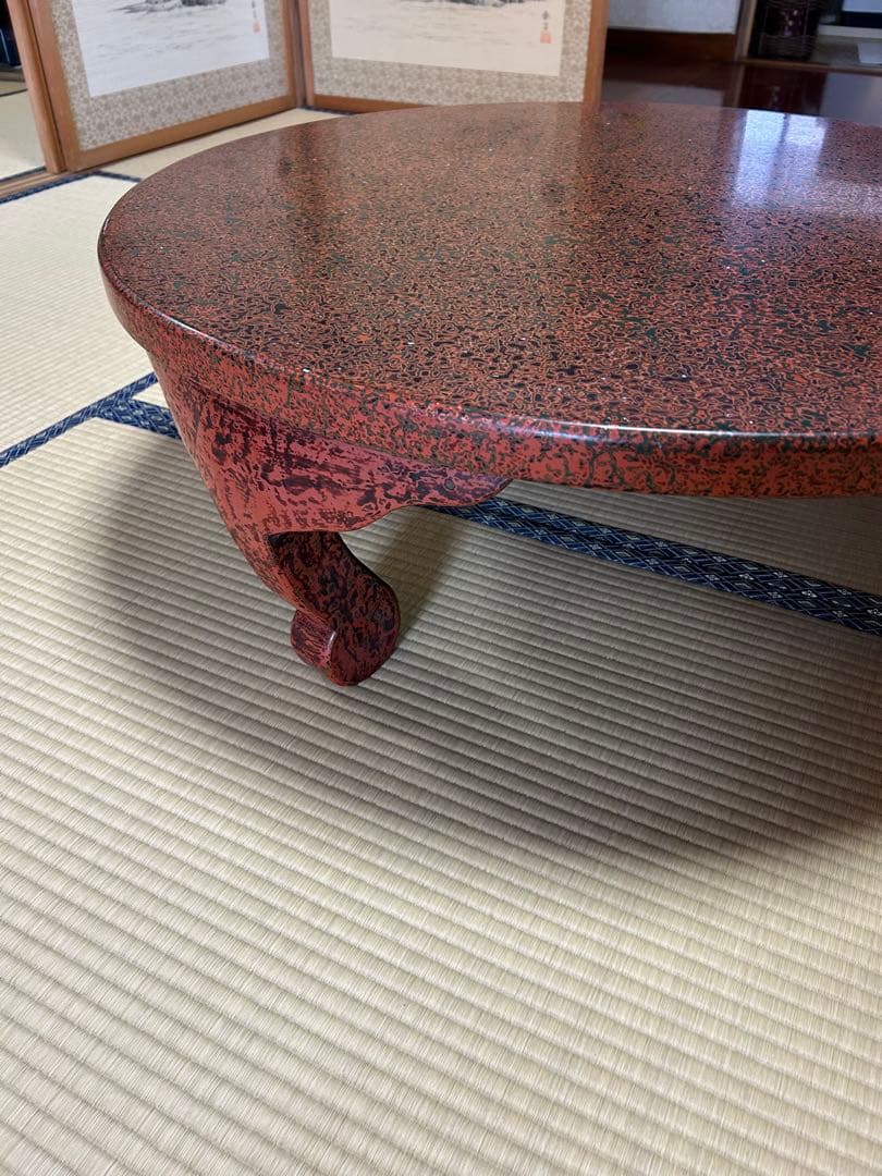 座卓　漆塗り　円卓