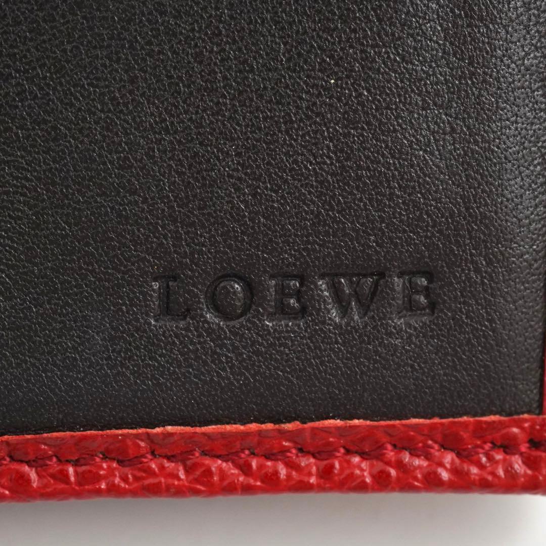 ✨未使用展示品✨　LOEWE ミニ財布　アナグラム　レッド　赤色　アマソナ