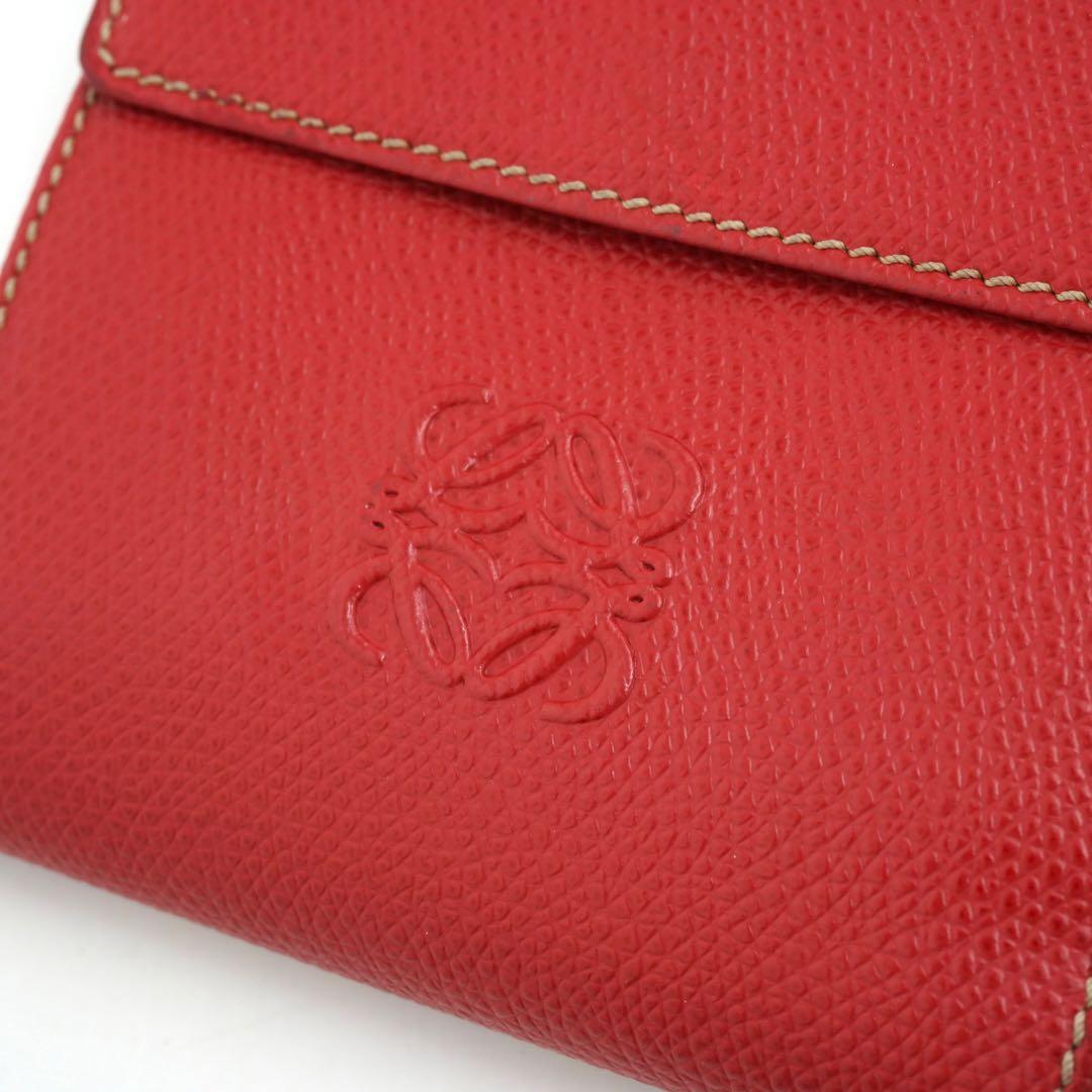 ✨未使用展示品✨　LOEWE ミニ財布　アナグラム　レッド　赤色　アマソナ