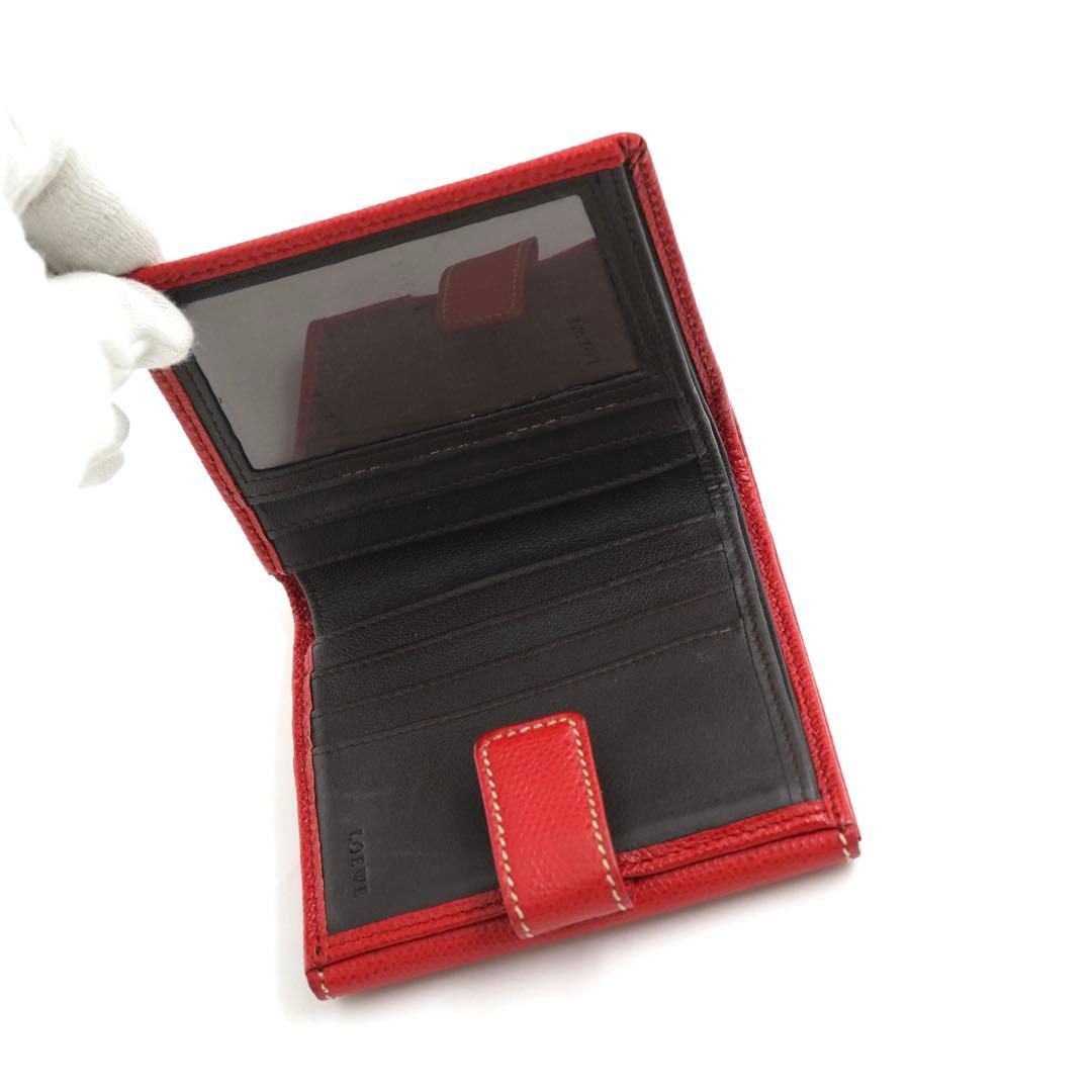 ✨未使用展示品✨　LOEWE ミニ財布　アナグラム　レッド　赤色　アマソナ
