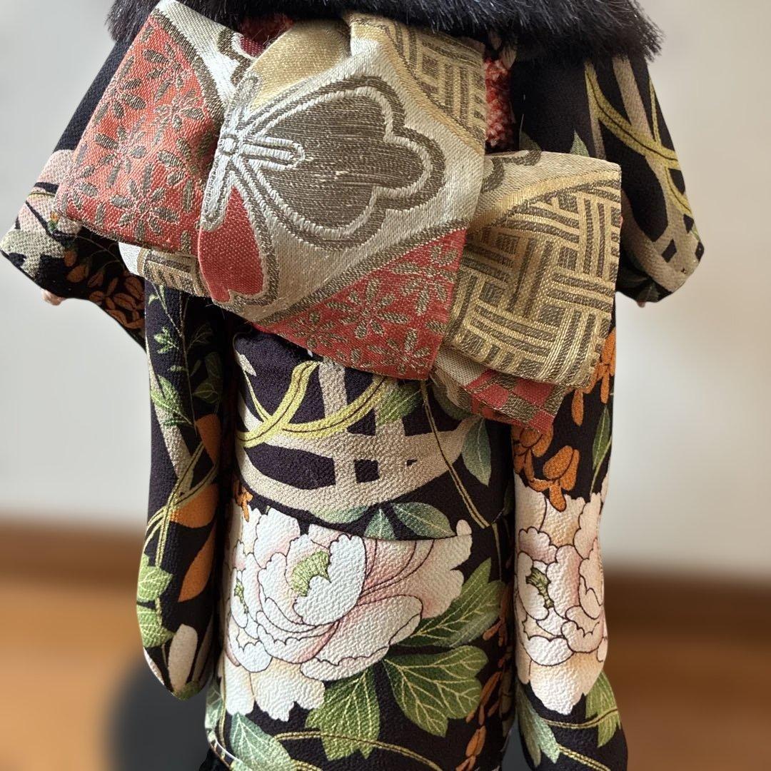 藤村明光作市松人形 伝統的な和装 黒髪