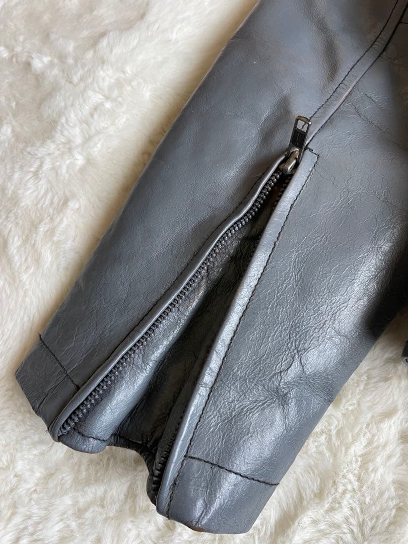 希少色　00s old gap 牛革シングルライダースレザージャケット