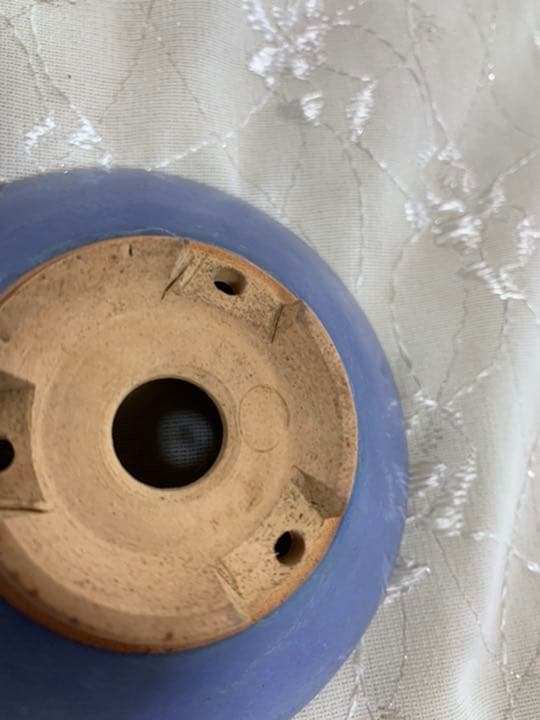 美芸　盆栽鉢　丸　青