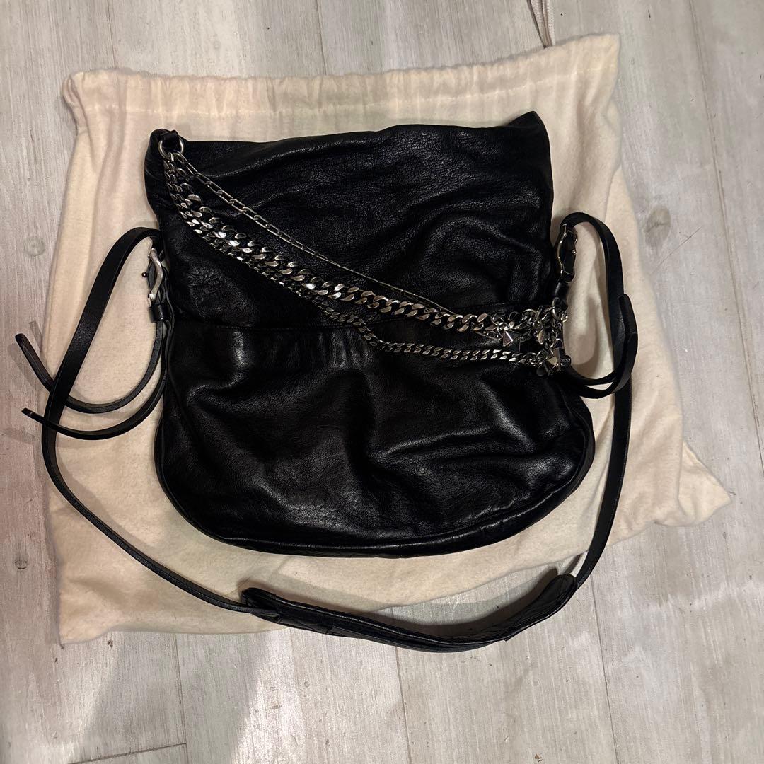 JIMMY CHOO ブラックショルダーバッグ