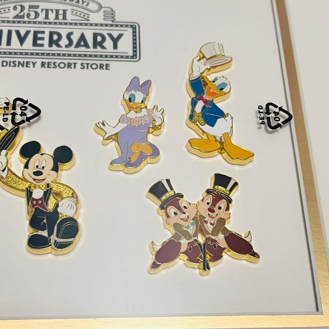 ディズニーストア25周年　ミッキー＆フレンズ　ピンバッジセット