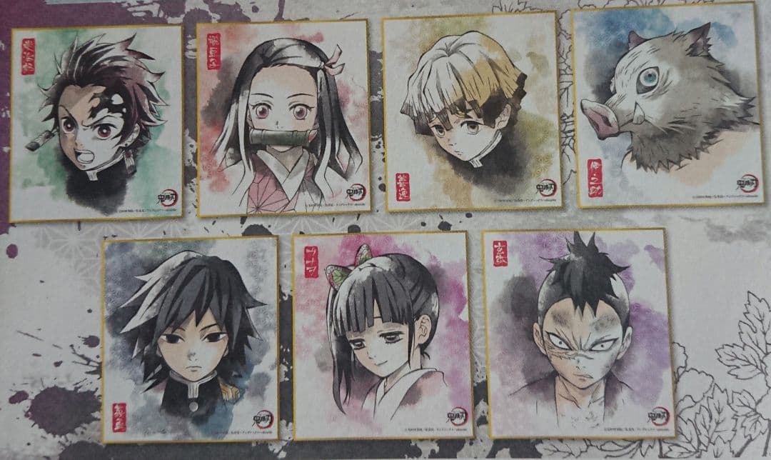 鬼滅の刃　 ランダム　 複製ミニ色紙 　コンプリート 164枚セット