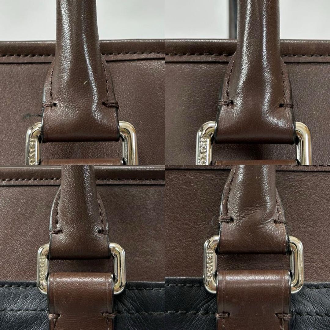 【極美品】コーチ メトロポリタン 2way ビジネスバッグ レザー A4可 茶